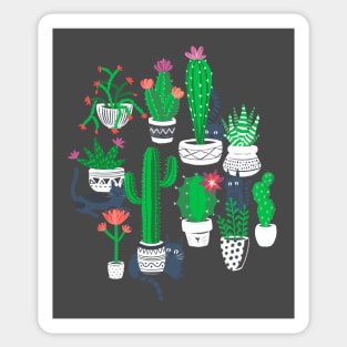 Cats Among the Cactus Sticker